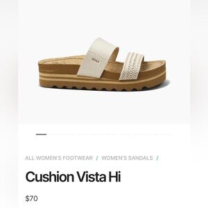 Reef Cushion Vista Hi Sandals - worn only 2 times!